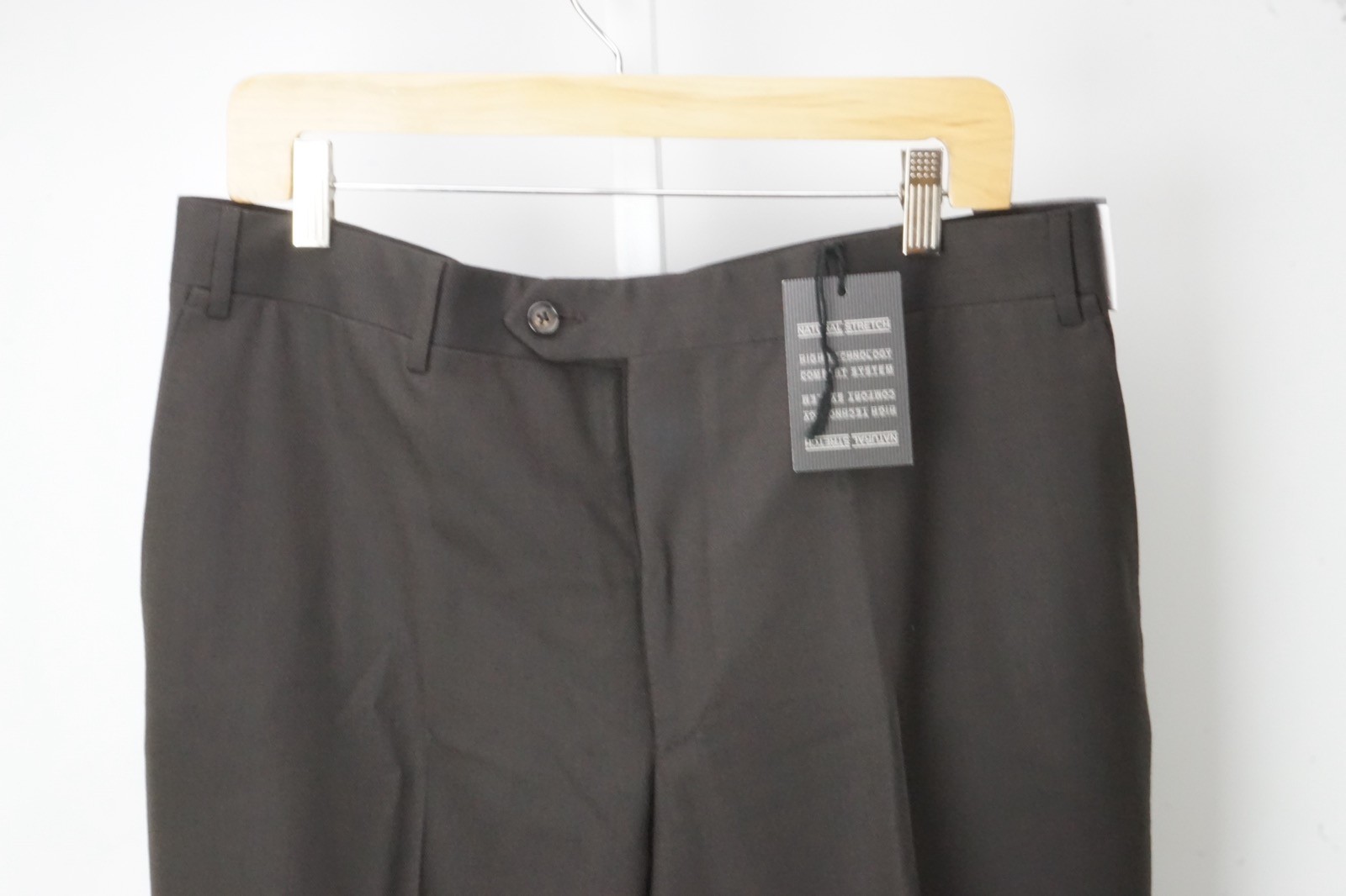 Corneliani Master Dark Brown Woven Wool Dress Pants Sz 52R EU BRAND NEW