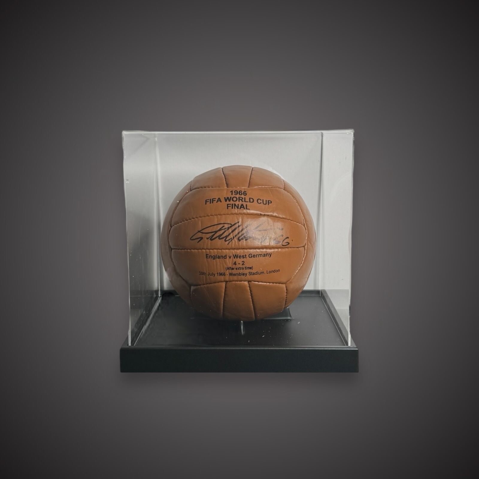 Signed Sir Geoff Hurst FIFA World Cup Final 1966 Ball In A Acrylic Case £299