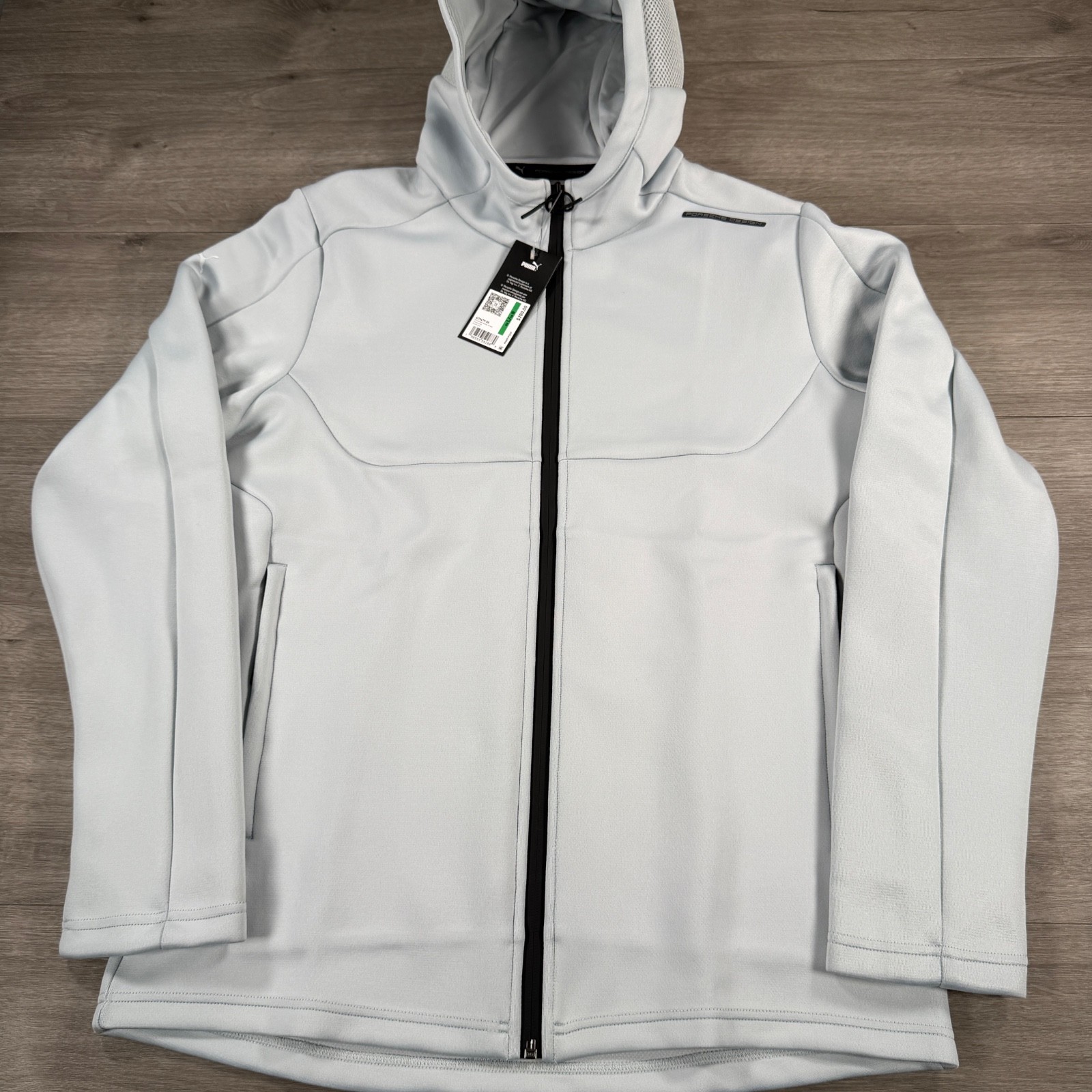 Puma X Porsche Design Hoodie Full Zip Jacket Frozen Gray 629479-05 Size Large Puma X Porsche Design Hoodie Full Zip Jacket Frozen Gray 629479-05 Size Large