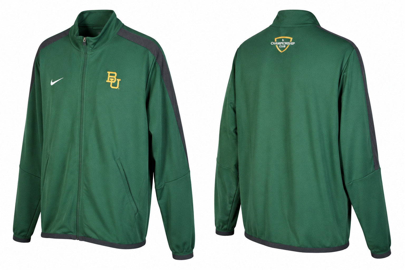 Nike Baylor Bears Championship Club Full Zip Jacket Men’s Green XL