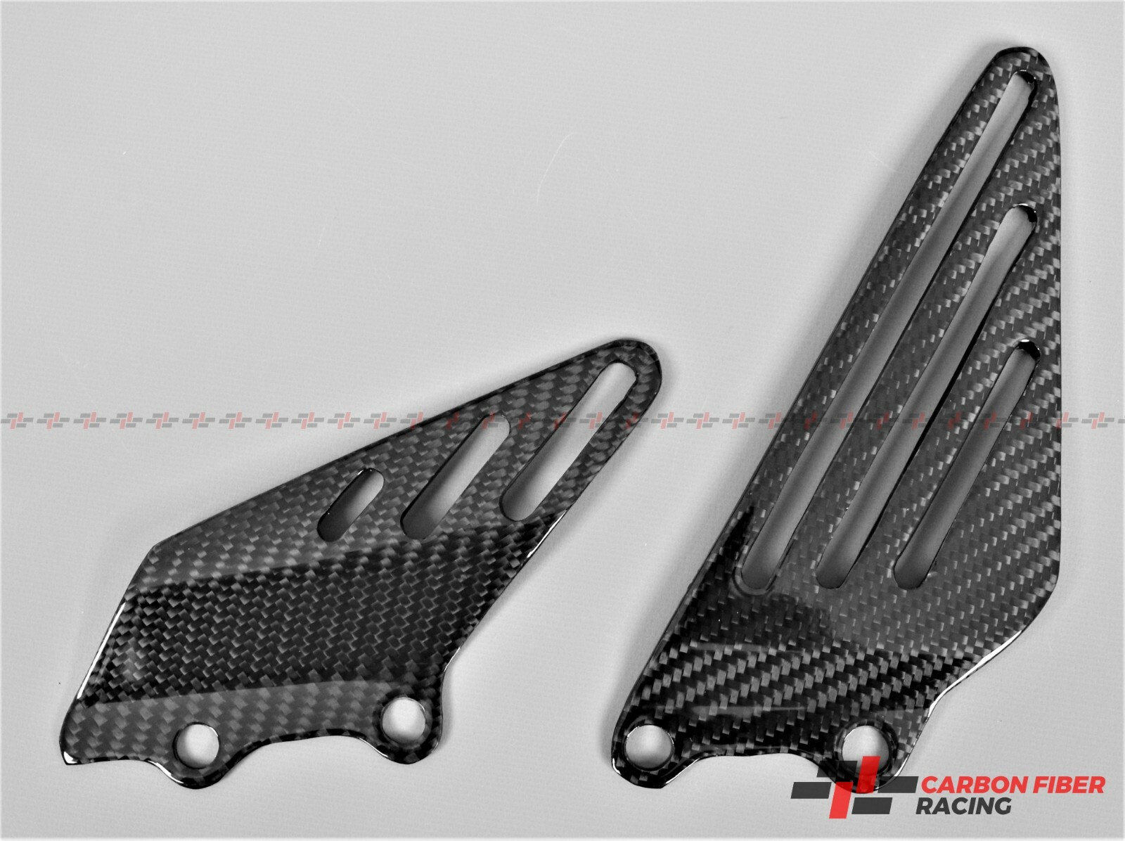 2006-2023 Kawasaki Ninja ZX-14, ZZR1400 Heel Plates - 100% Carbon Fiber 2006-2023 Kawasaki Ninja ZX-14, ZZR1400 Heel Plates - 100% Carbon Fiber