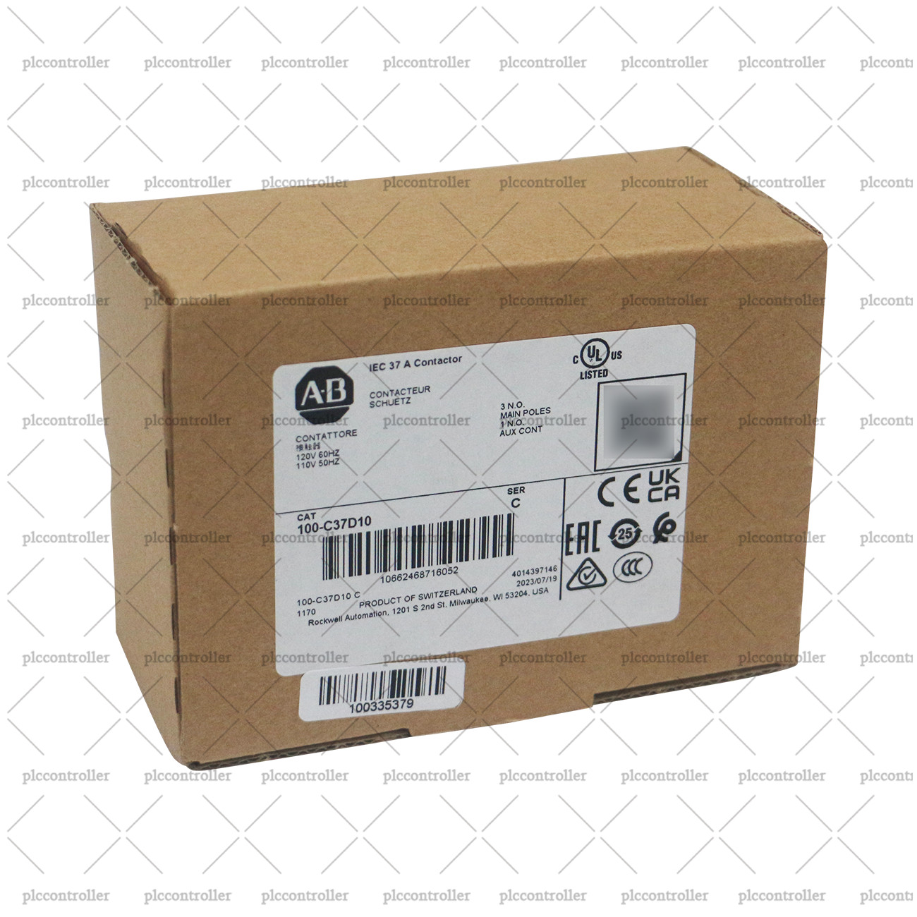 New 100-C37D10 Allen Bradley 100-C IEC Contactor Screw Terminals Line Side New 100-C37D10 Allen Bradley 100-C IEC Contactor Screw Terminals Line Side