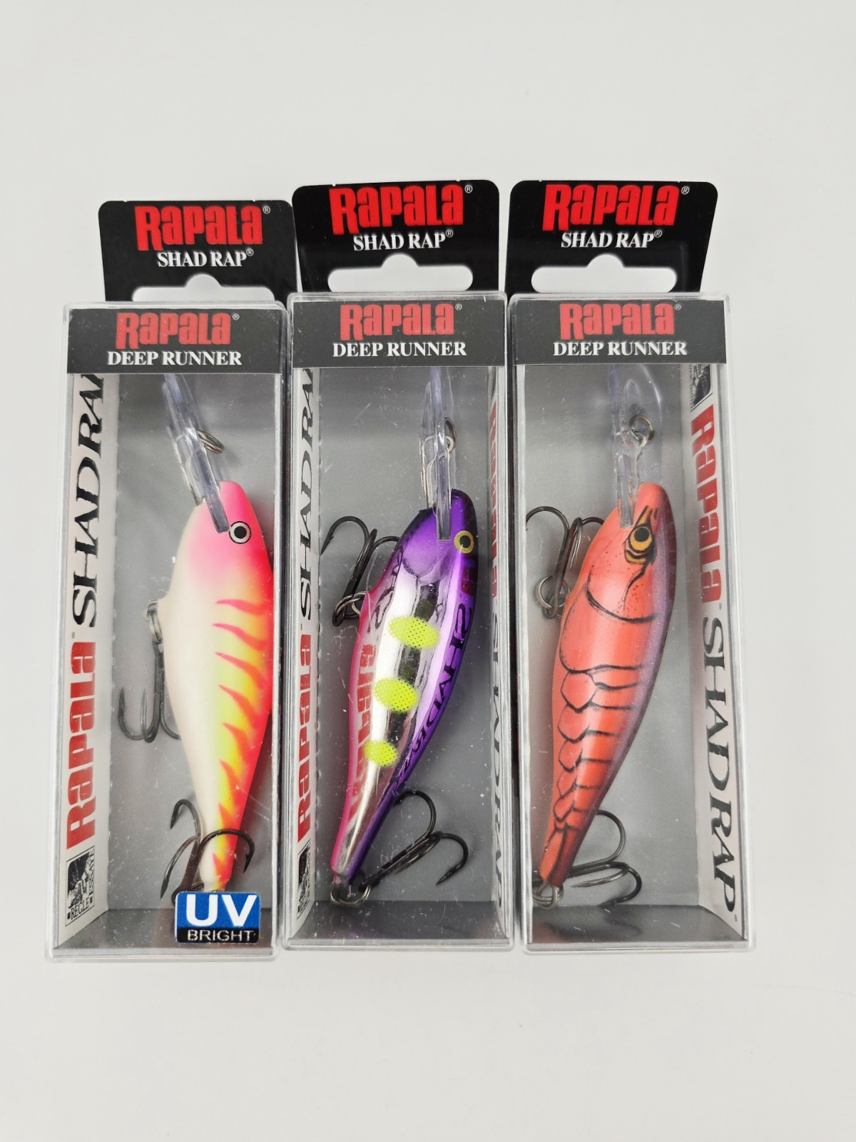 3x Rapala SR-8 Deep Runner Shad Rap Lot in Three Killer Colors~New 3x Rapala SR-8 Deep Runner Shad Rap Lot in Three Killer Colors~New