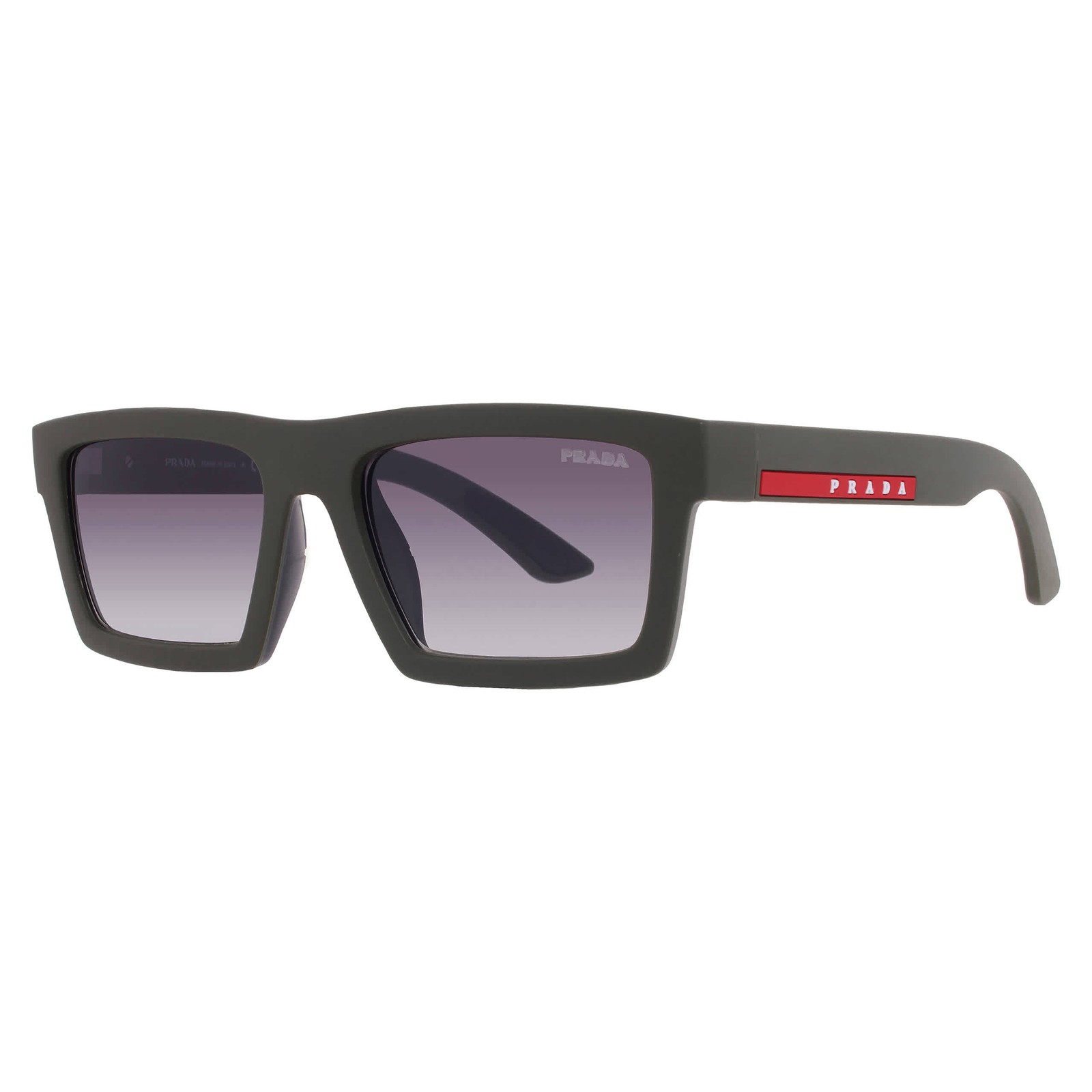 Prada Linea Rossa Grey Gradient Rectangular Men\'s Sunglasses PS A07S 15X09U 55