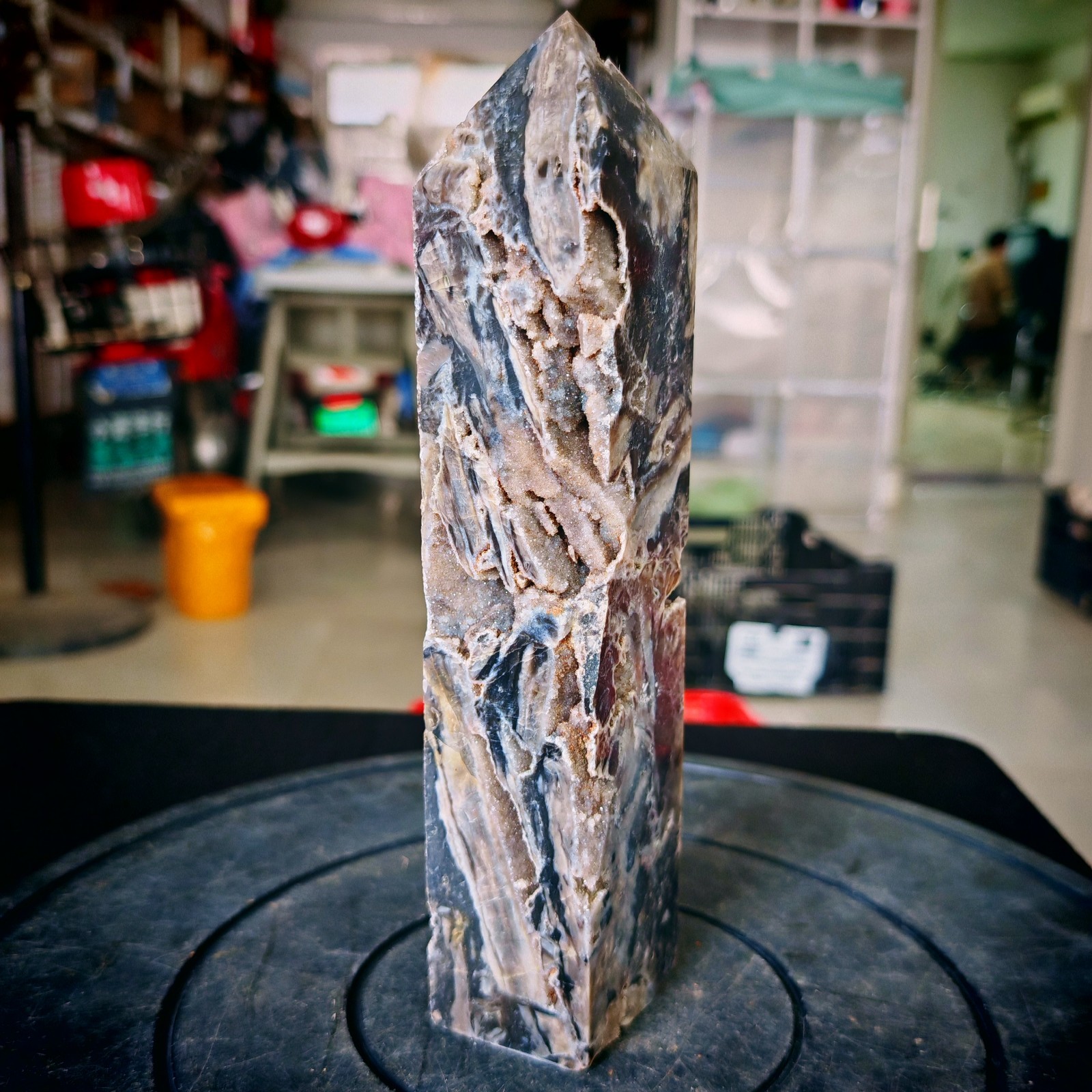 3.85LB Natural zinc ore raw stone tower crystal specimens Healing 1.75kg