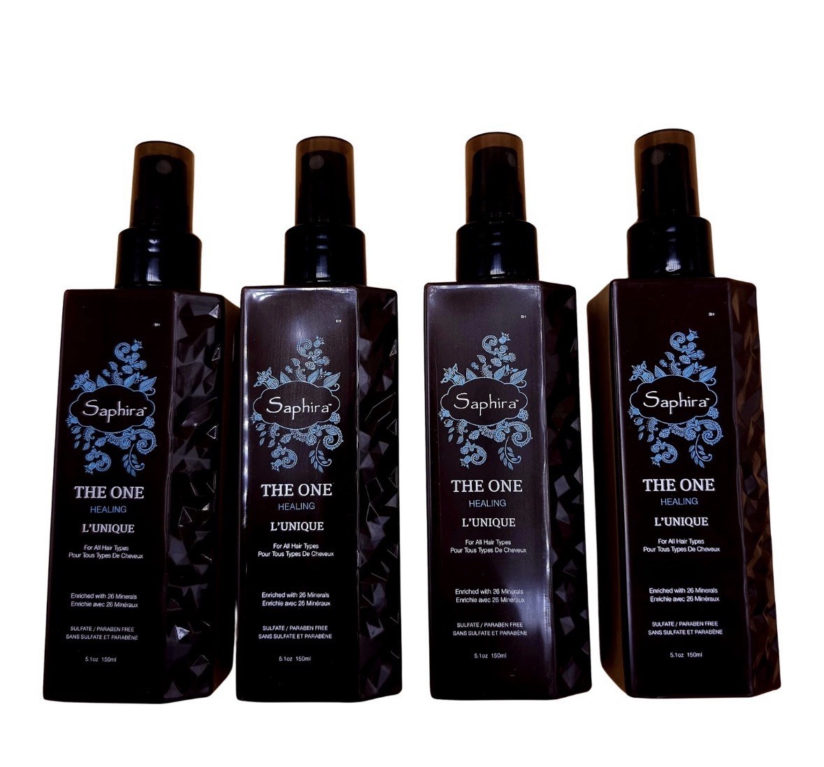 (4) Saphira The One Healing Spray All Hair Types 5.1 oz Each Dead Sea Mud + More