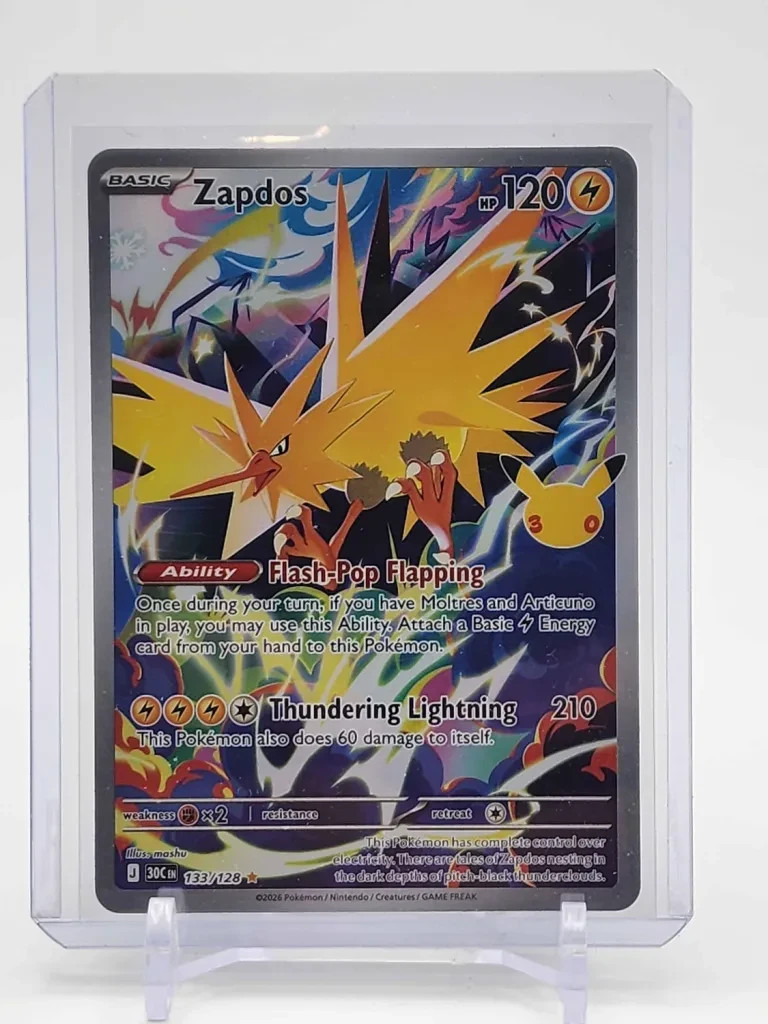 Zapdos 133/128 Pokemon 30th Celebration Holo Illustration Rare