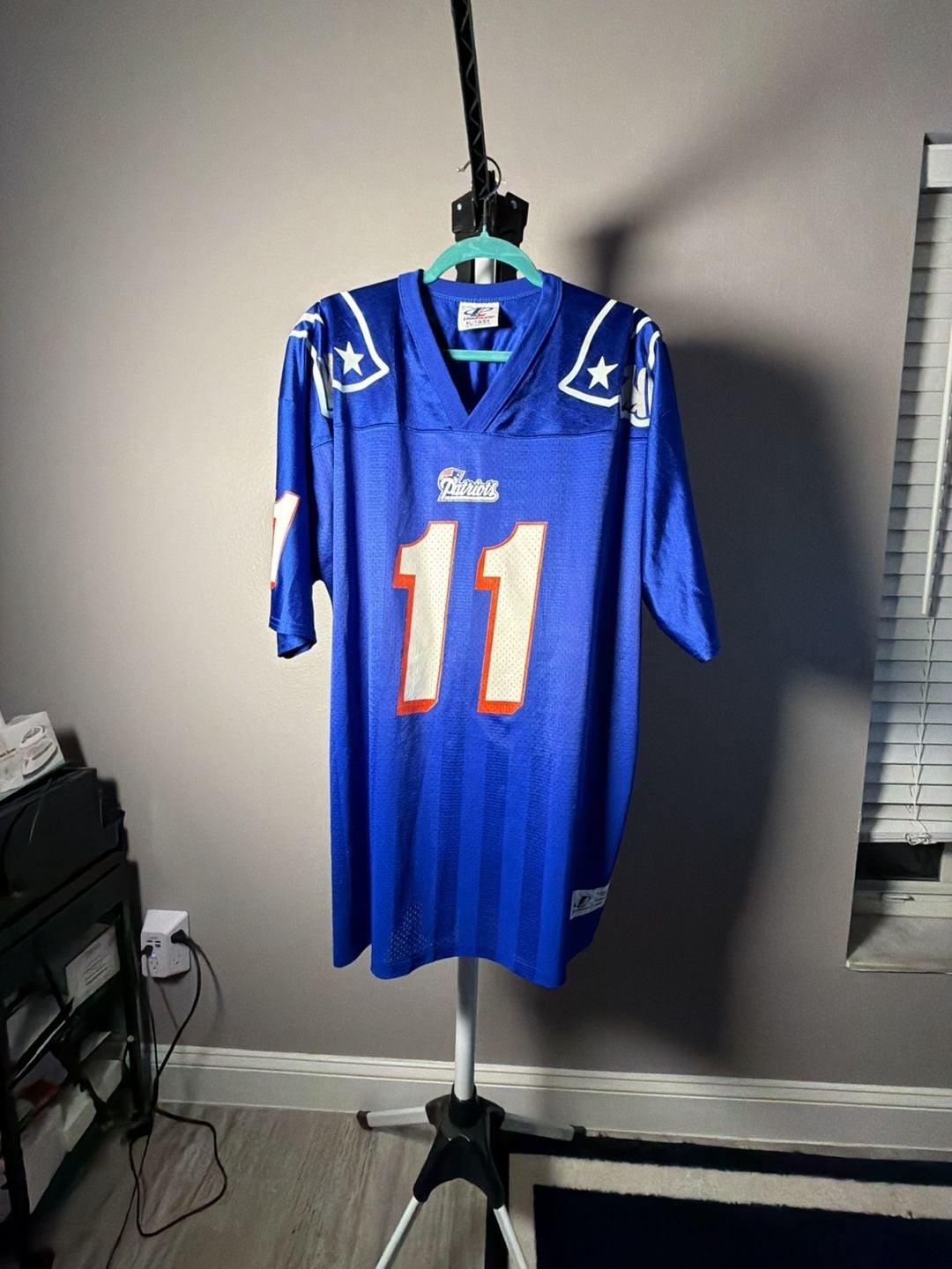 Logo Athletic Vintage New England Patriots Drew Bledsoe #11 Blue NFL Jersey XL