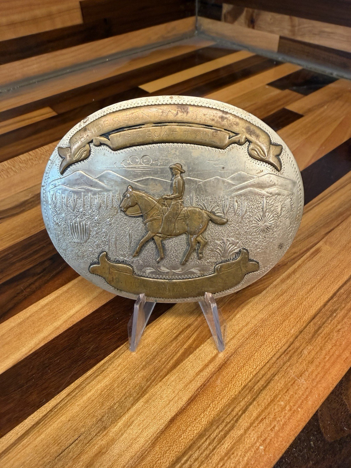 VINTAGE 1970 Little Britches Rodeo Goat Tying Belt Buckle German Silver Western VINTAGE 1970 Little Britches Rodeo Goat Tying Belt Buckle German Silver Western