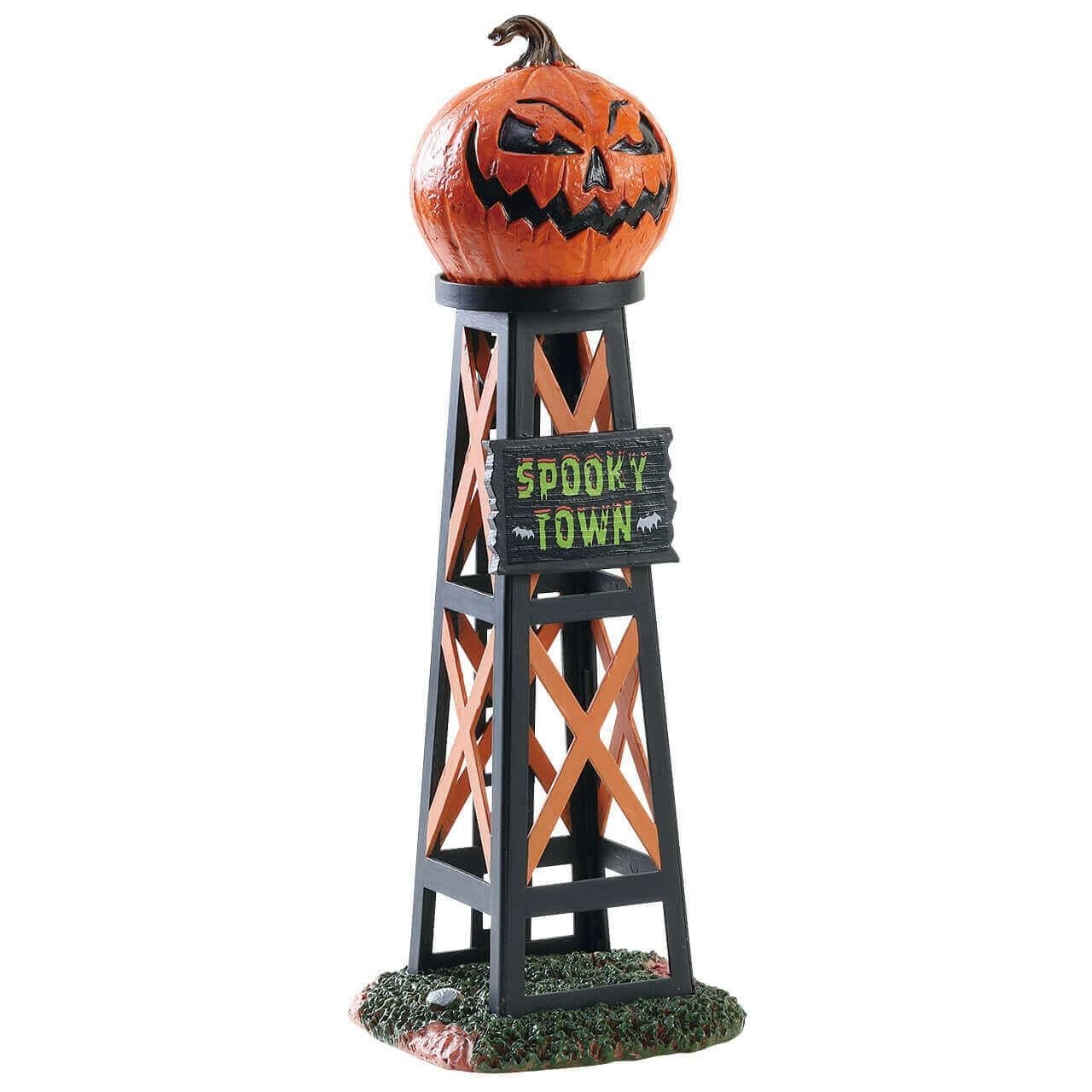 Lemax Spooky Town Halloween Village Accessory Evil Pumpkin Water Tower 83341 Lemax Spooky Town Halloween Village Accessory Evil Pumpkin Water Tower 83341