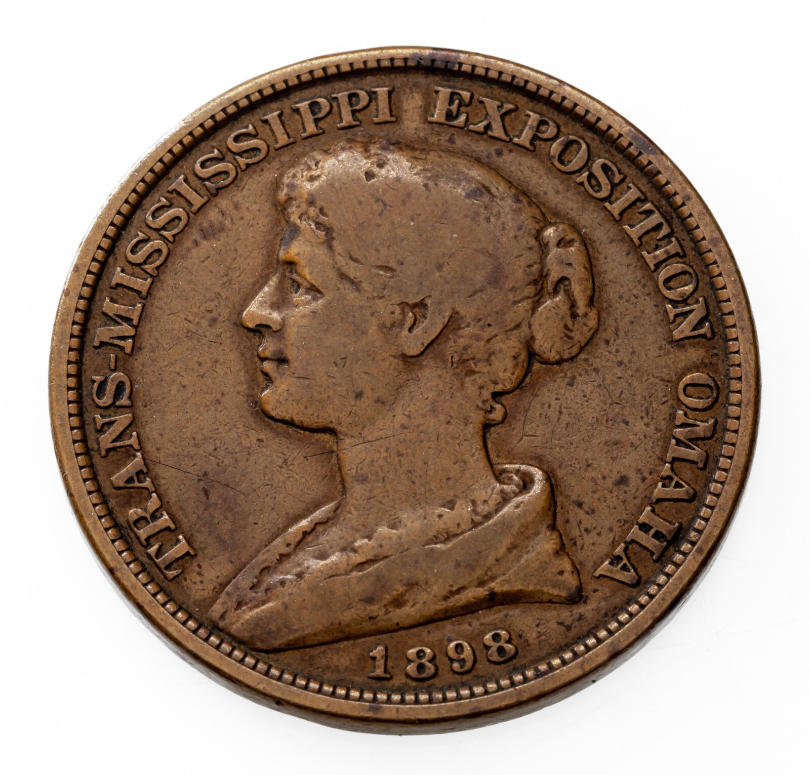 1898 Trans-Mississippi Expo Official Medal HK-283 Circulated