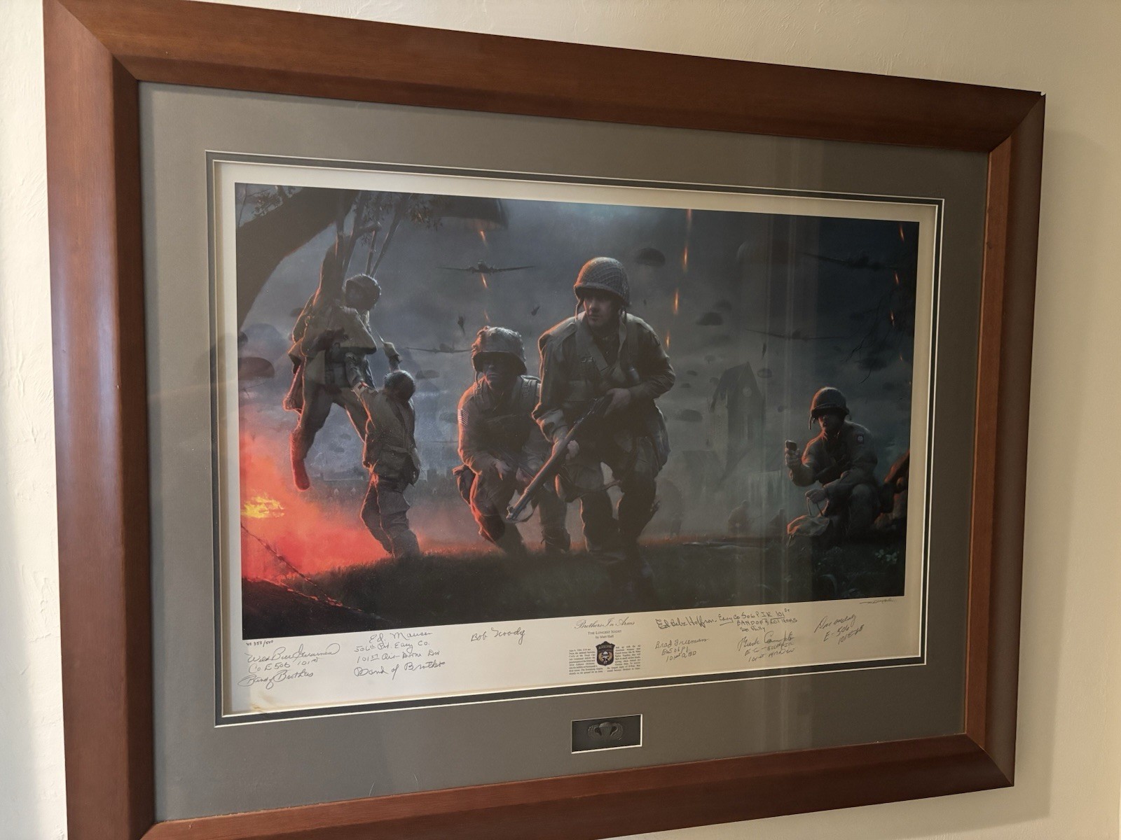 Band of Brothers, (signed) The Longest Night Framed Print by Artist Matt Hall