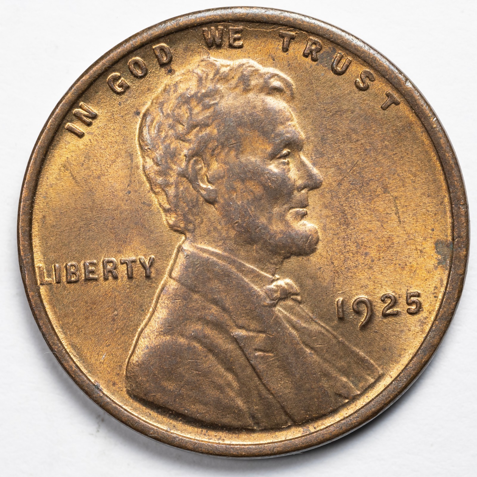 1925-P Lincoln Wheat Penny Cent Uncirculated Red Brown BU RB