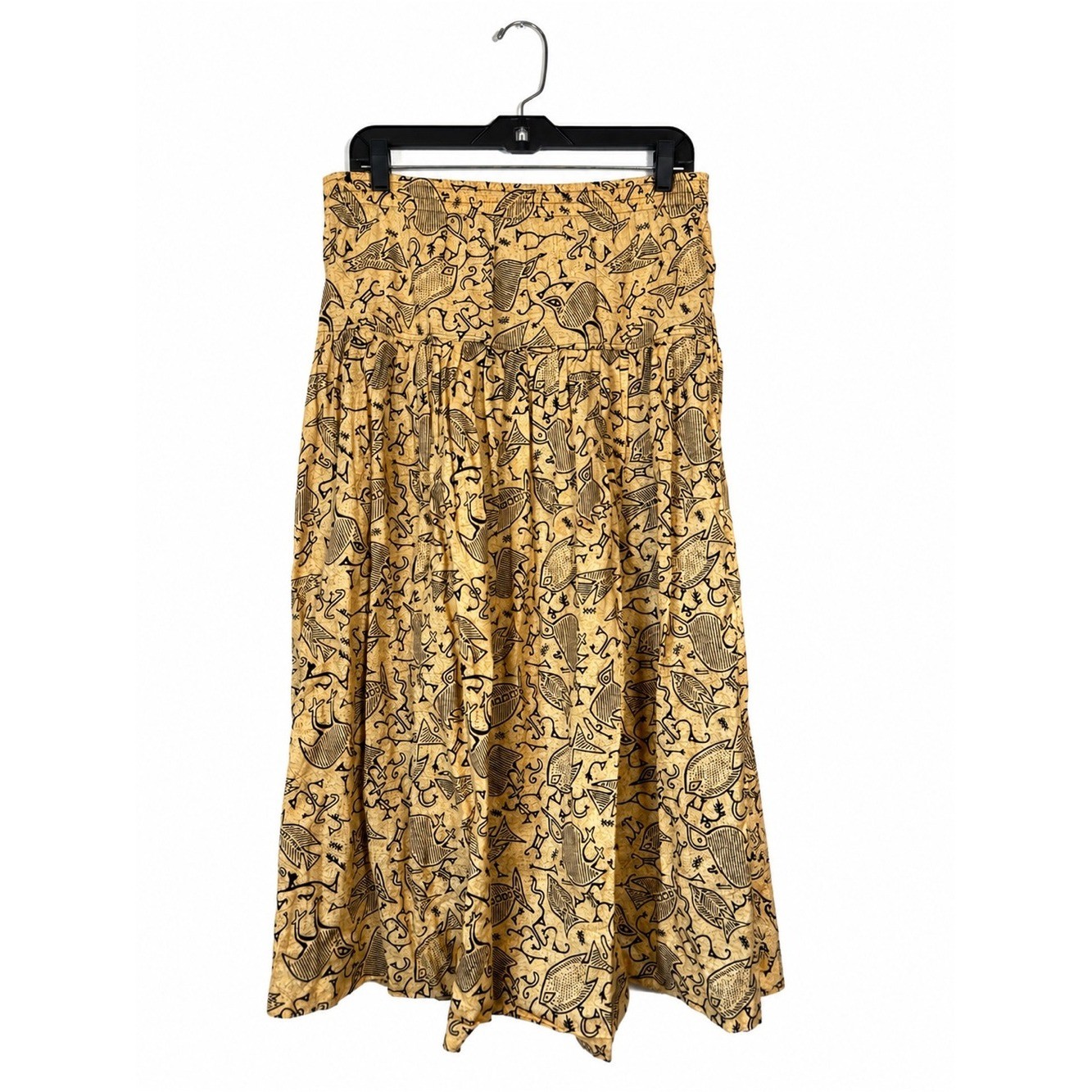 Linda Tilson Sarasota 100% Cotton Maxi Skirt Batik A-Line Size S Vintage Boho Linda Tilson Sarasota 100% Cotton Maxi Skirt Batik A-Line Size S Vintage Boho