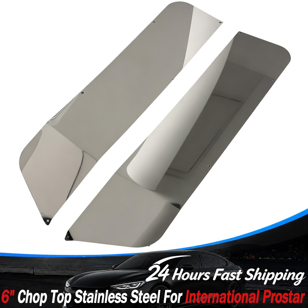 2x For International Prostar 6‘’ Chop Top Window Door Trim Stainless Steel L & R