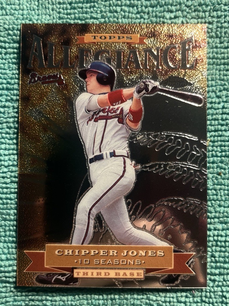2000 Topps Chrome CHIPPER JONES “Allegiance” Card #19 **VERY NICE CARD** * MINT* 2000 Topps Chrome CHIPPER JONES “Allegiance” Card #19 **VERY NICE CARD** * MINT*