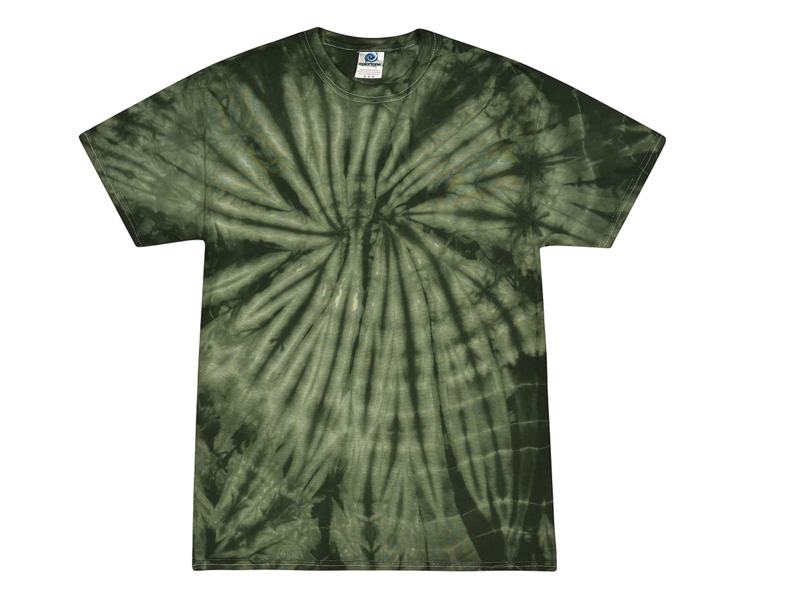 Colortone Green Forest Tie Dye T-Shirt Cotton Tee Kids & Adult Sizes S-5XL