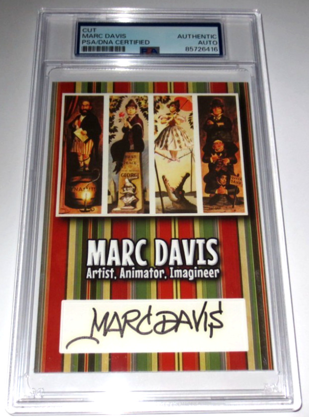 Marc Davis Imagineer signed autographed PSA custom 3x5 Disney Haunted Mansion Marc Davis Imagineer signed autographed PSA custom 3x5 Disney Haunted Mansion
