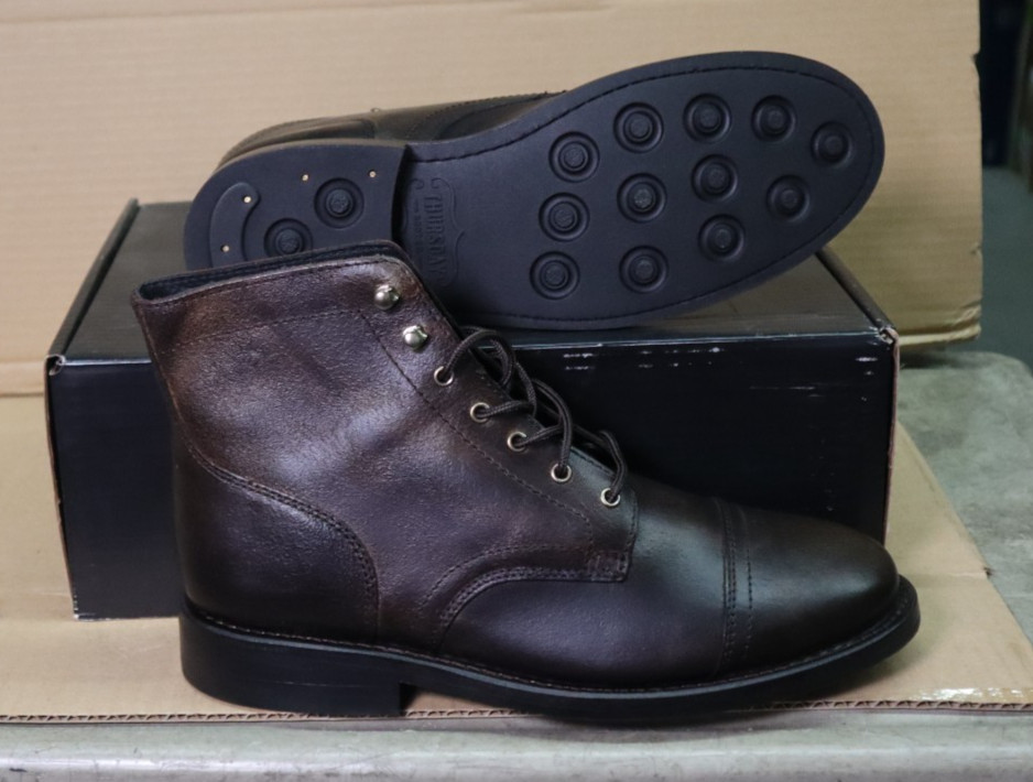 Thursday Boot Co Cap Toe Canyon Captain Leather Combat Boots Brown Mens Size 10