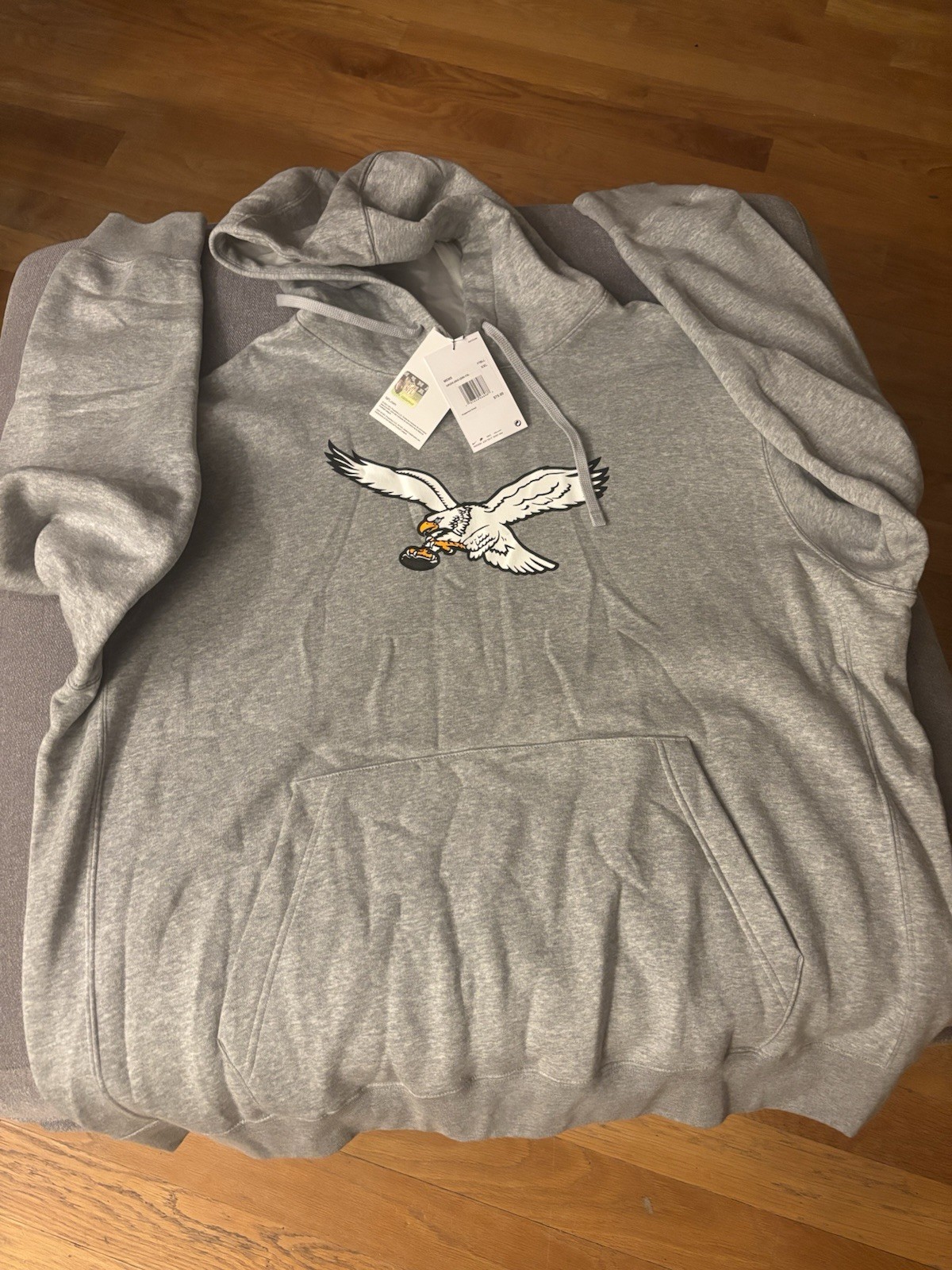 Nike Philadelphia Eagles Hoodie Sweater Gray, Size 2XL