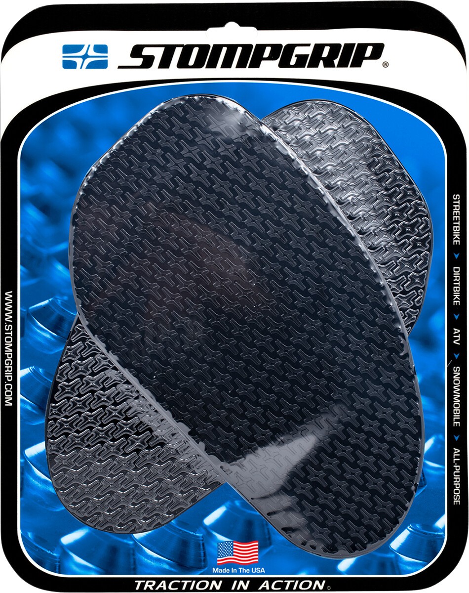 Stomp Grip Icon Profile Large Universal Street Bike Tank Grips - Black Stomp Grip Icon Profile Large Universal Street Bike Tank Grips - Black