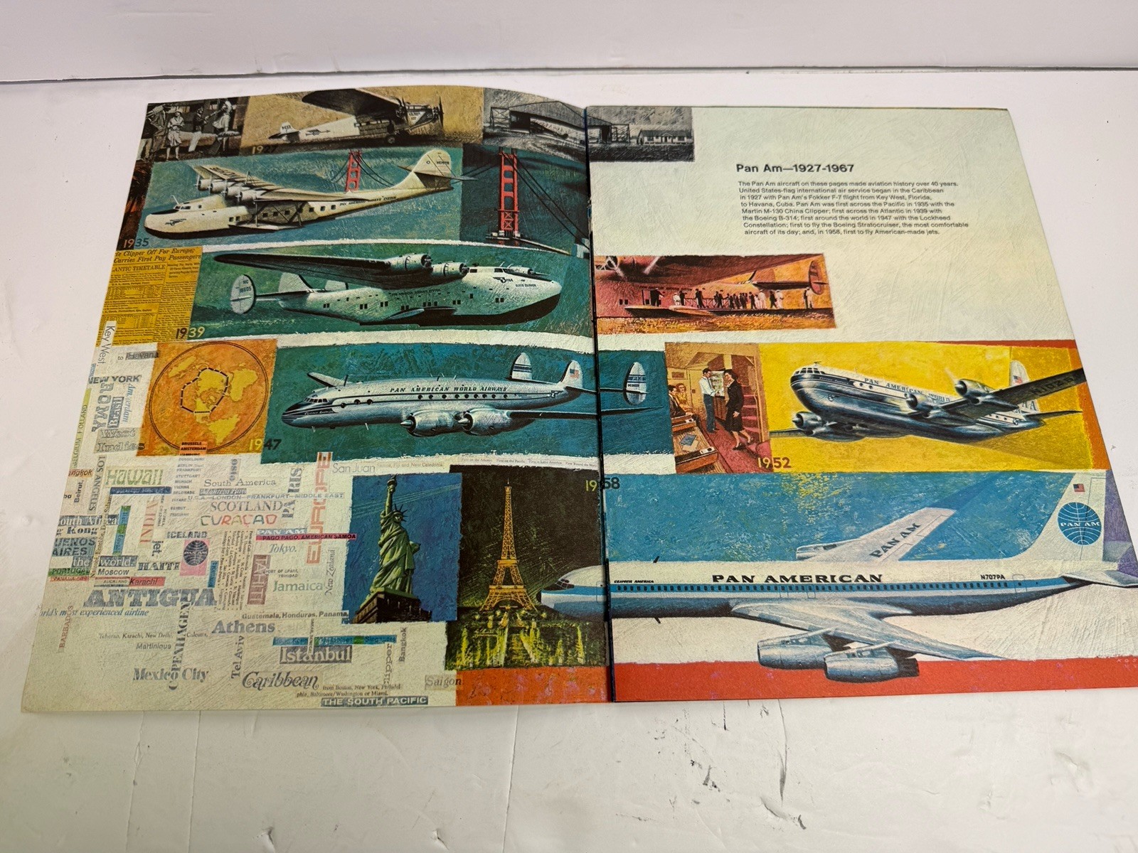 Vintage 1967 Pan Am 40th Anniversary Airline Brochure 1927 1967 Aviation