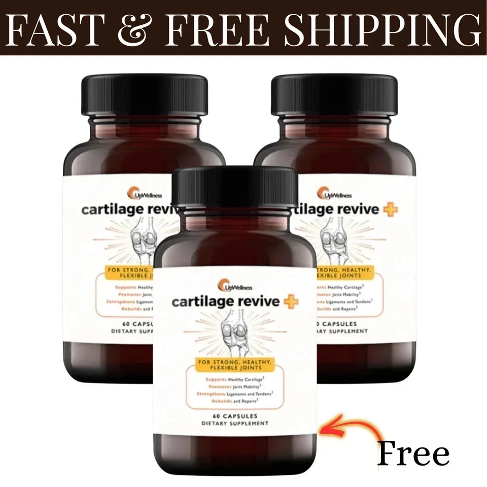 3 pack Cartilage UpWellness Revive + Joint Support Supplement for Men and Women