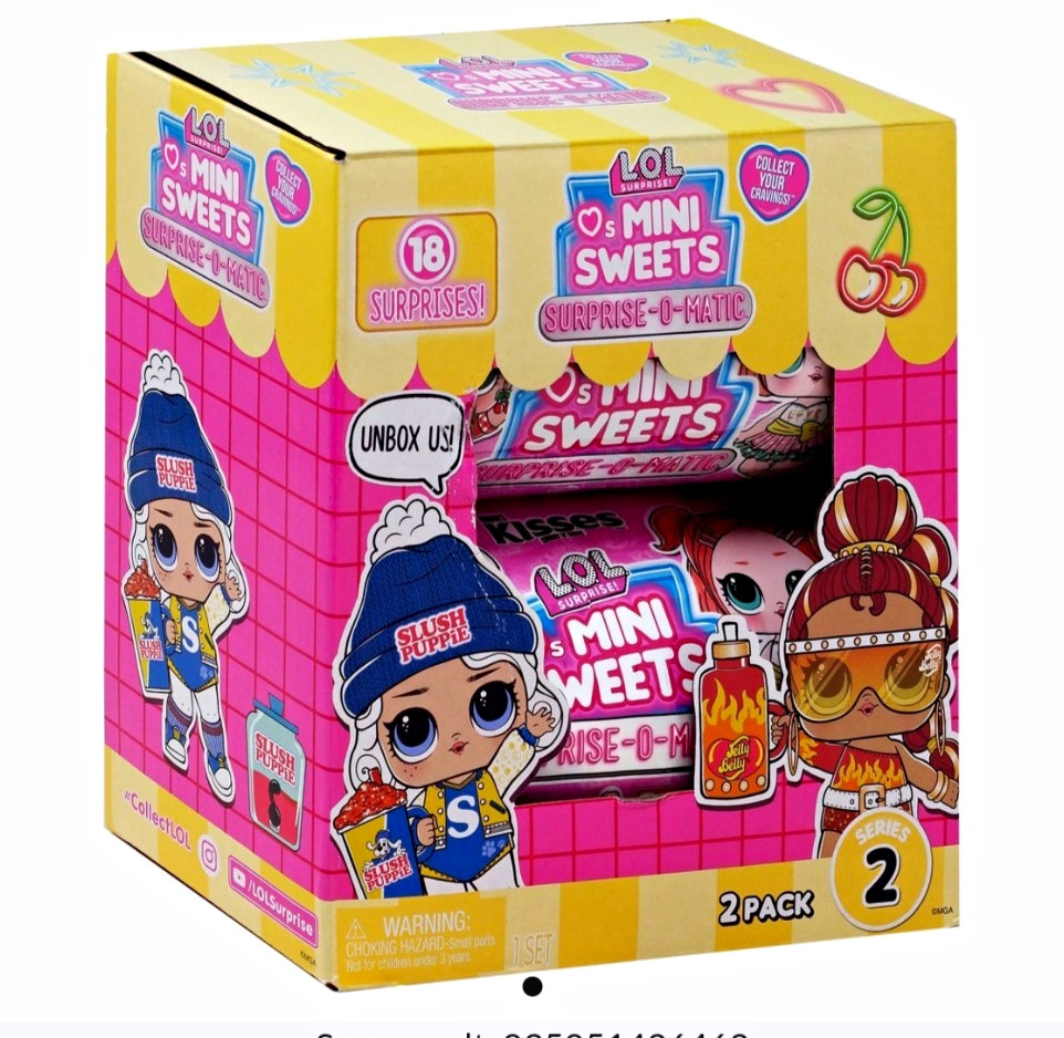 L.O.L. Surprise Mini Sweets Surprise-O-Matic Series 2 2 Pack, 18 Surprises