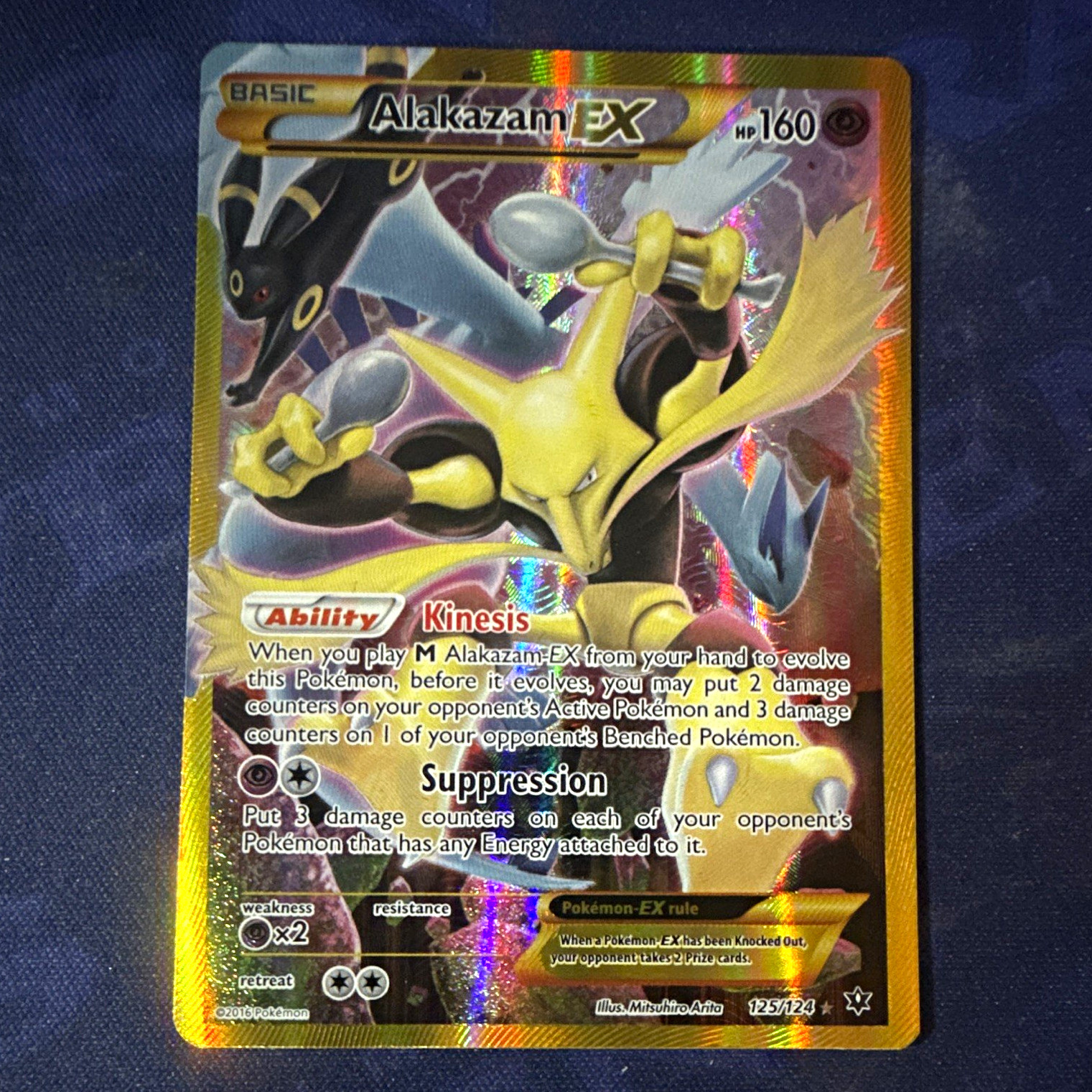Pokémon TCG Alakazam EX 125/124 Fates Collide Holo Full Art Secret Rare Pokémon TCG Alakazam EX 125/124 Fates Collide Holo Full Art Secret Rare