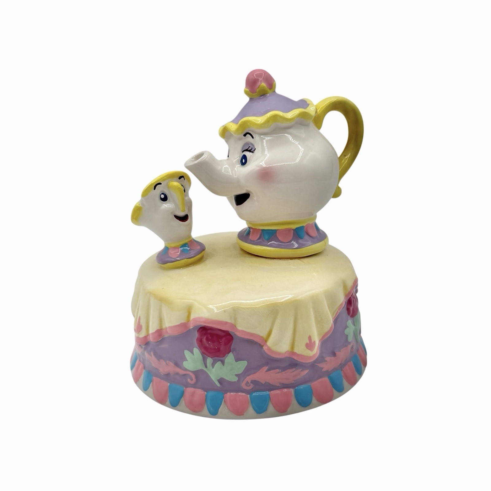 VTG Schmid Disney Beauty and the Beast Mrs. Potts & Chip Music Box WORKING VTG Schmid Disney Beauty and the Beast Mrs. Potts & Chip Music Box WORKING