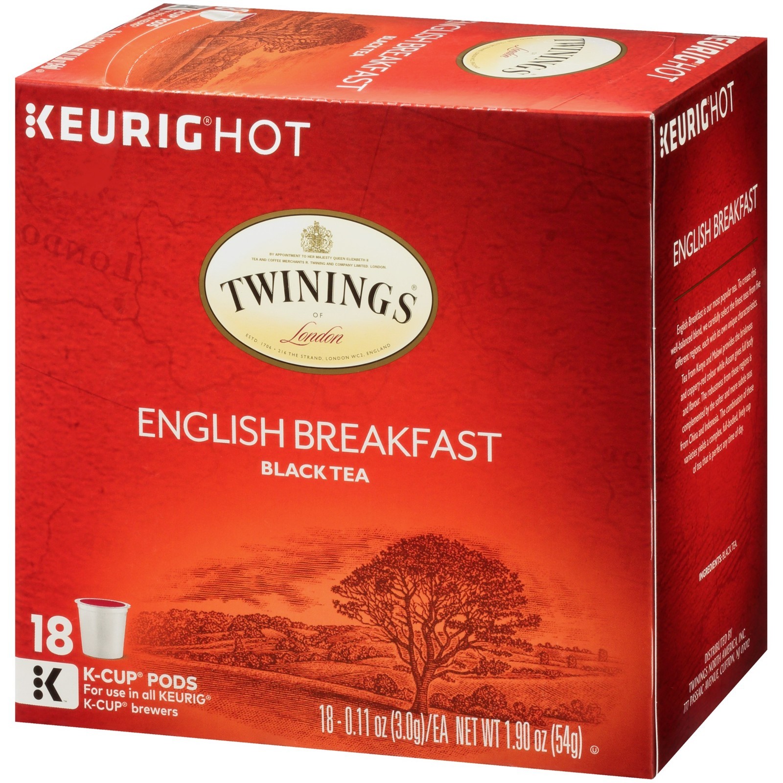 Twinings English Breakfast Black Tea 18 to 144 Keurig K cups Pick Any Quantity