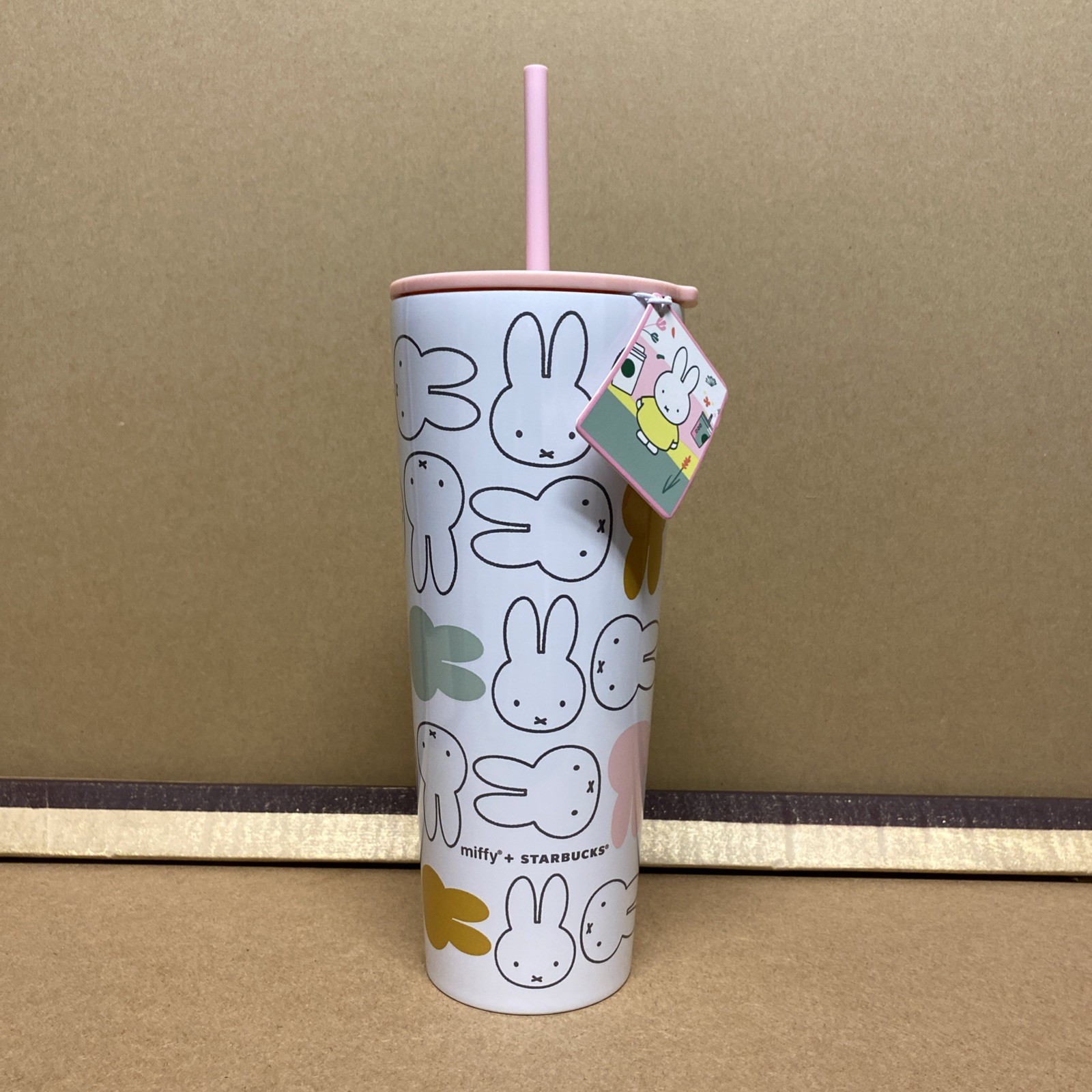 2026 Starbucks x Miffy Pink Straw Cup Stainless Steel Cup 26oz - NEW