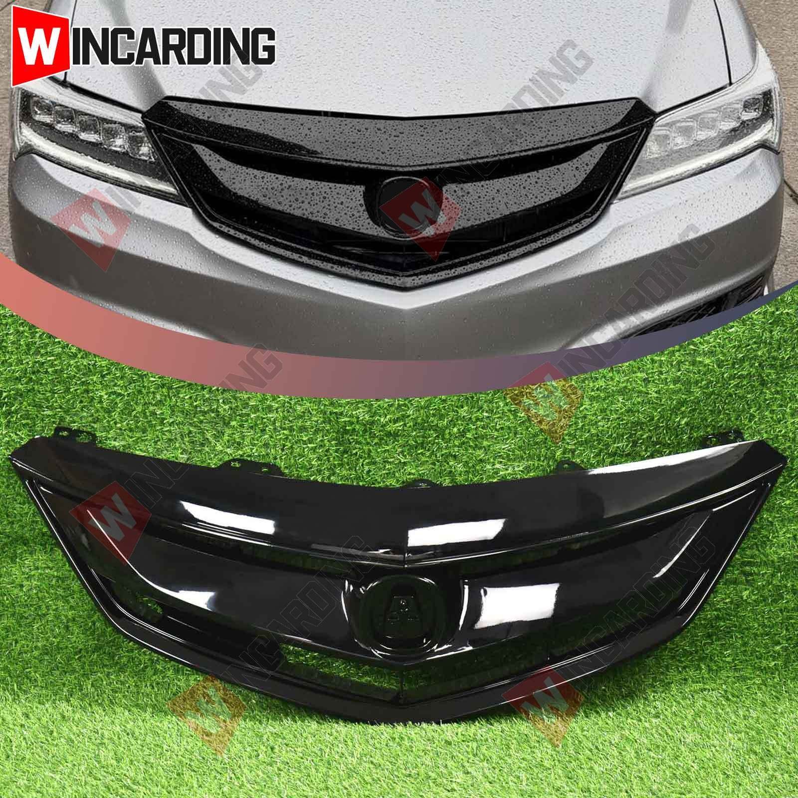 For 2016 2017 2018 Acura ILX Front Bumper Upper Grille Grill Molding Gloss Black