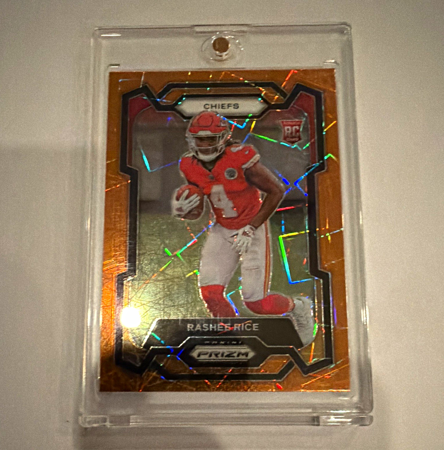 Panini Prizm 2023 Rookies Rashee Rice #350 Lazer Prizm RC Chiefs