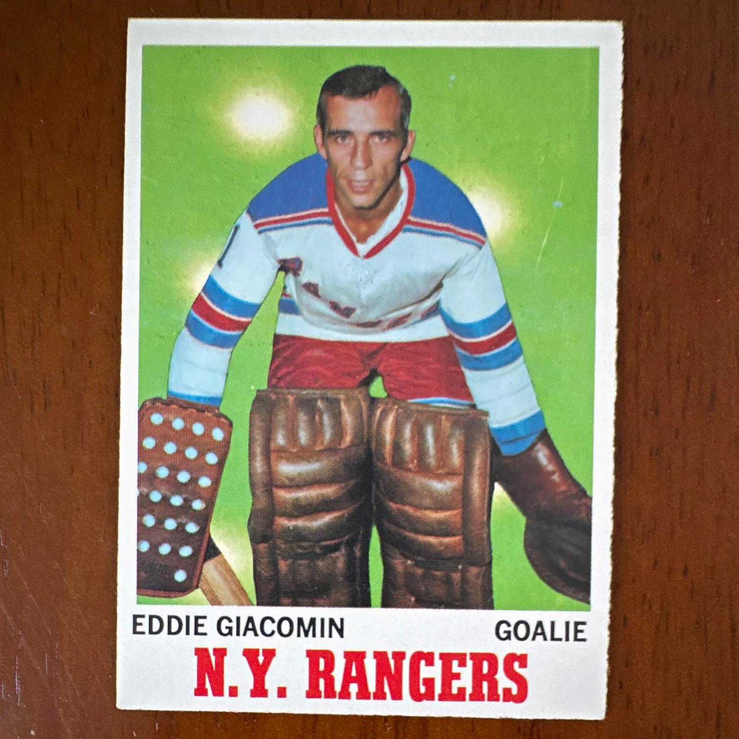 Topps 1970-71 Ed Giacomin #68 New York Rangers EX