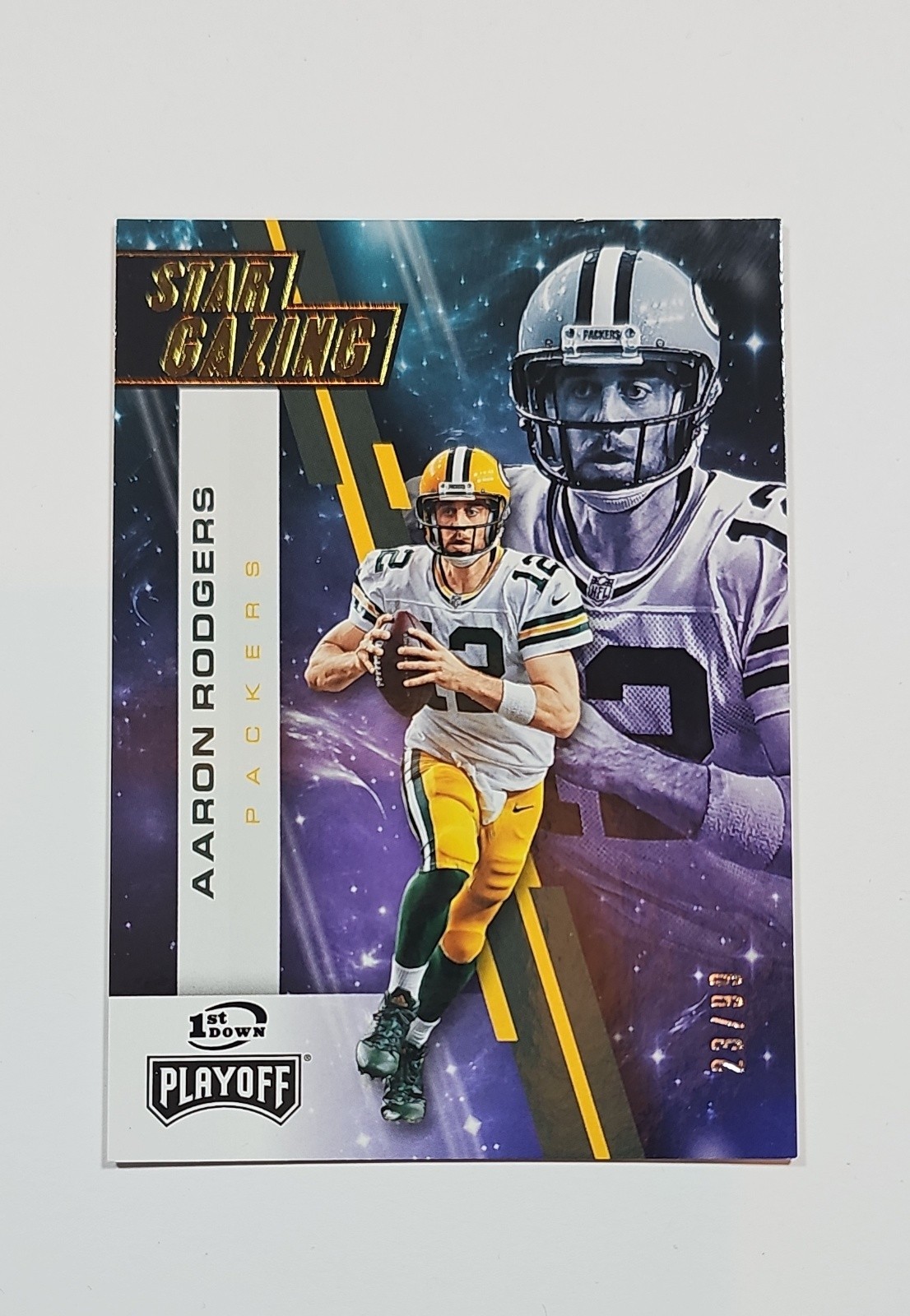 Aaron Rodgers 2017 Panini Playoff - Star Gazing #7 1st Down /99 Aaron Rodgers 2017 Panini Playoff - Star Gazing #7 1st Down /99