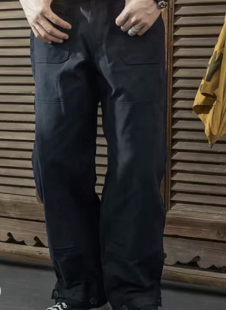 USN N-1 Deck Pants 13oz Heavyweight Cotton Men Cargo Trousers Straight Sz 38