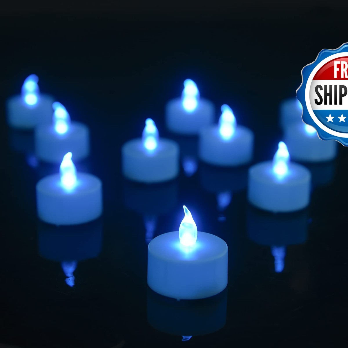 Hanzim Battery Operated LED Tea Lights Flameless Flickering Candles 100 Pack Hanzim Battery Operated LED Tea Lights Flameless Flickering Candles 100 Pack