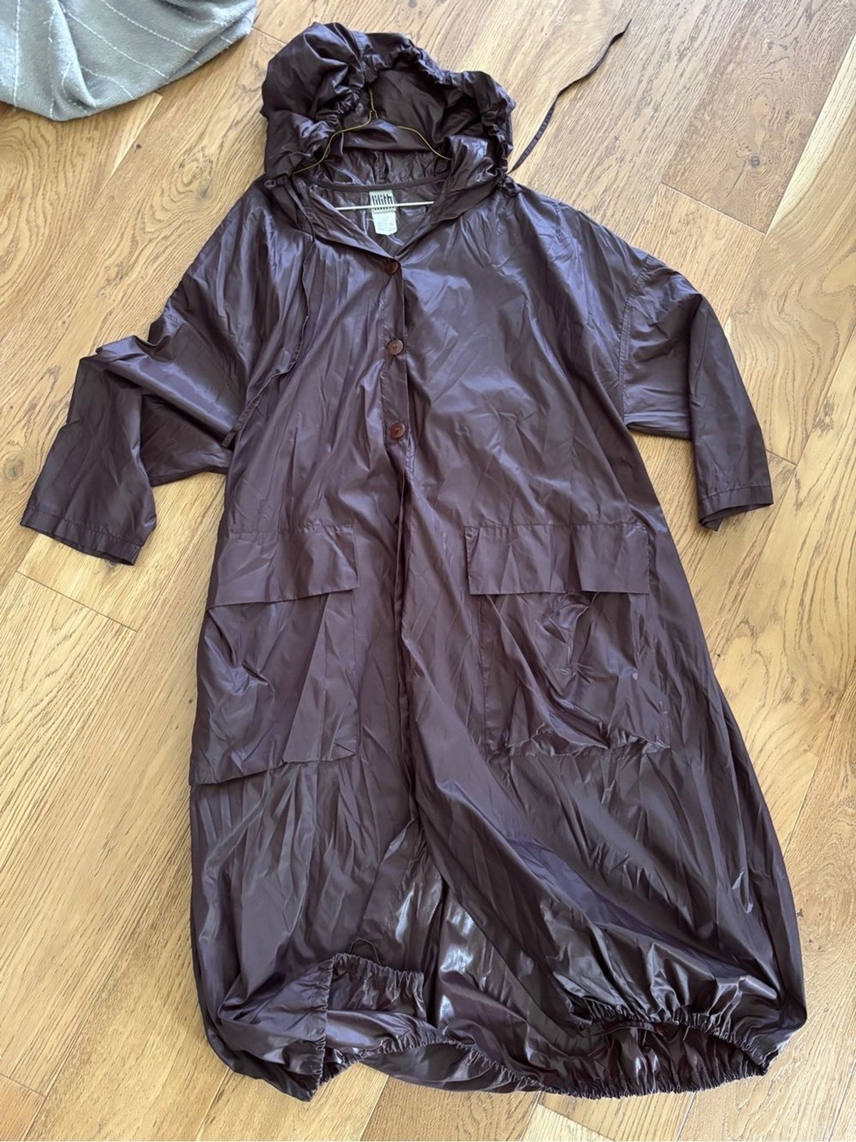 Vintage Lilith made in France avant-garde nylon trench coat brown Large Vintage Lilith made in France avant-garde nylon trench coat brown Large
