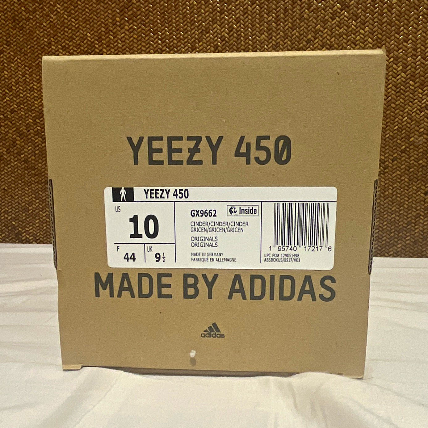 adidas Yeezy 450 Cinder Men\'s Athletic Sneakers Grey GX9662