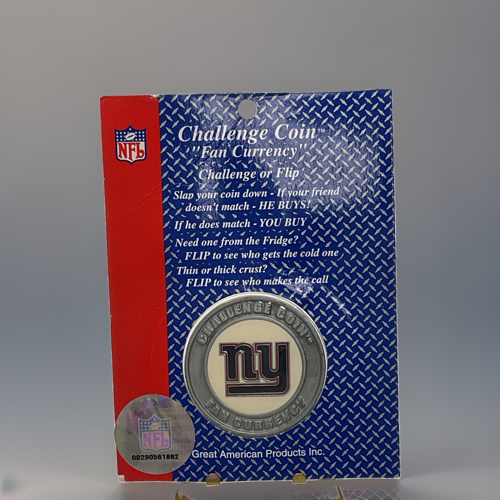 Vintage 2004 Challenge Coin New York Giants Sealed Great American Prod. Vintage 2004 Challenge Coin New York Giants Sealed Great American Prod.
