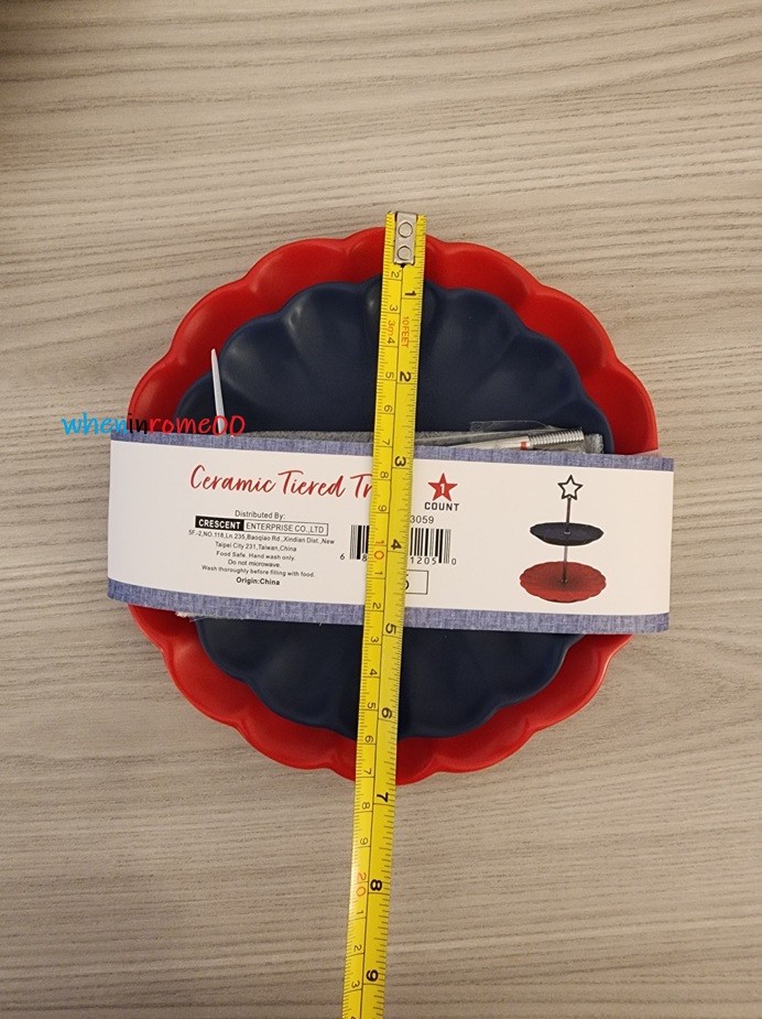 NEW Target Bullseye 2026 4th of July Tiered Tray Red Blue Ceramic 3pc Set