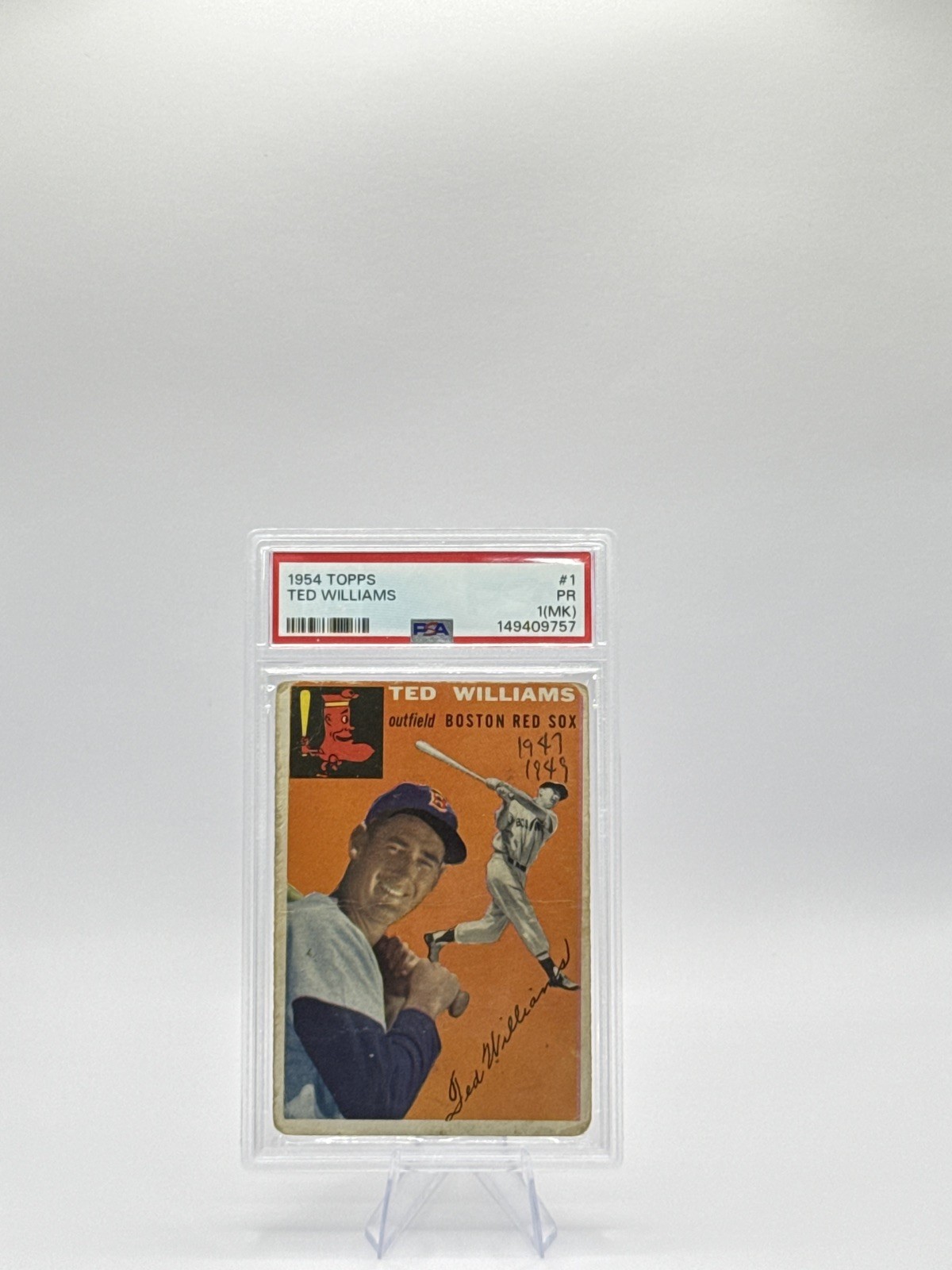 1954 Topps - Ted Williams #1 White Back 1954 Topps - Ted Williams #1 White Back