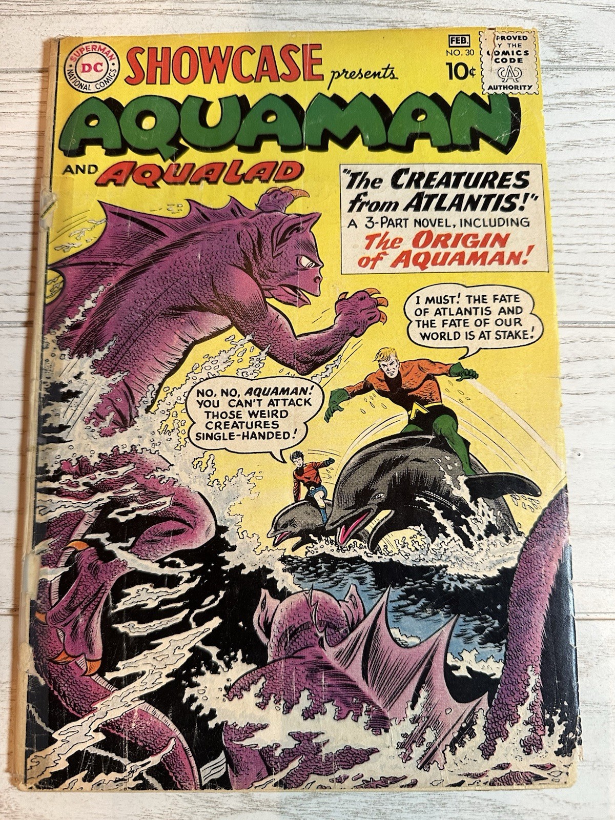 Showcase #30 Aquaman Origin Aqualad Creatures Atlantis DC 1961 Silver Age Key