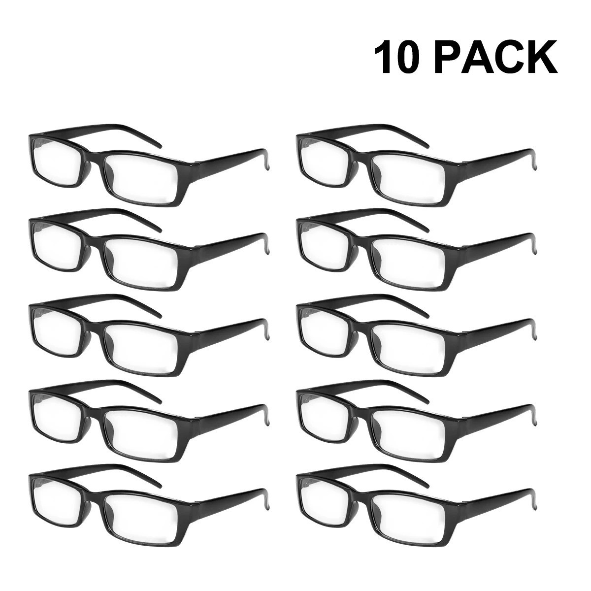 20 Pack Reading Glasses Mens Womens Unisex Readers Eyeglasses Glasses New Square