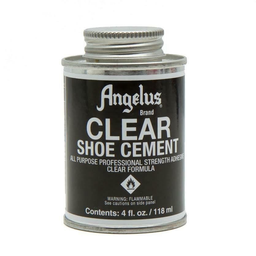 Angelus All-Purpose Clear Shoe Cement 4 oz - Leather & Rubber Contact Adhesive