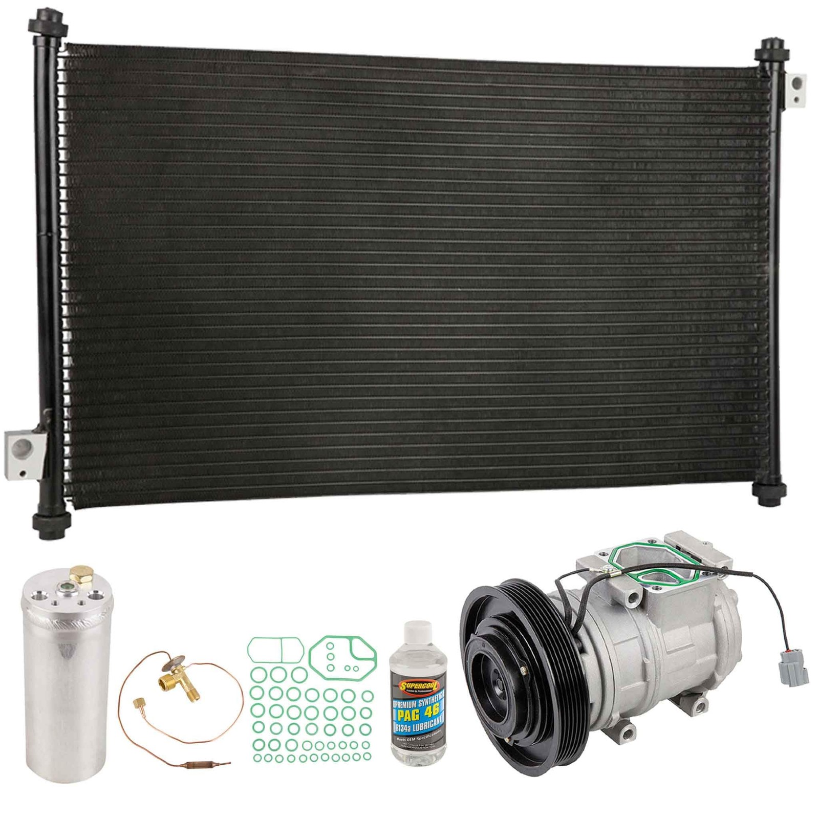 A/C Kit w/AC Compressor Condenser & Drier For Honda Accord 4-Cyl- 60-89487CK New
