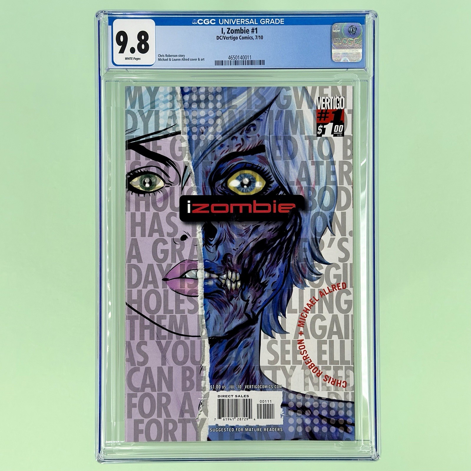 I, Zombie (iZombie) #1 (CGC 9.8) DC/Vertigo 2010, Chris Roberson, CW Show