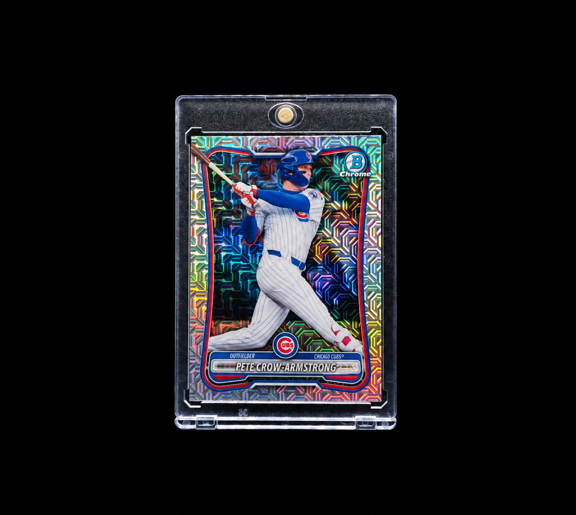 Pete Crow-Armstrong MOJO REFRACTOR INVESTMENT CARD BOWMAN CHROME 2026 CUBS MVP