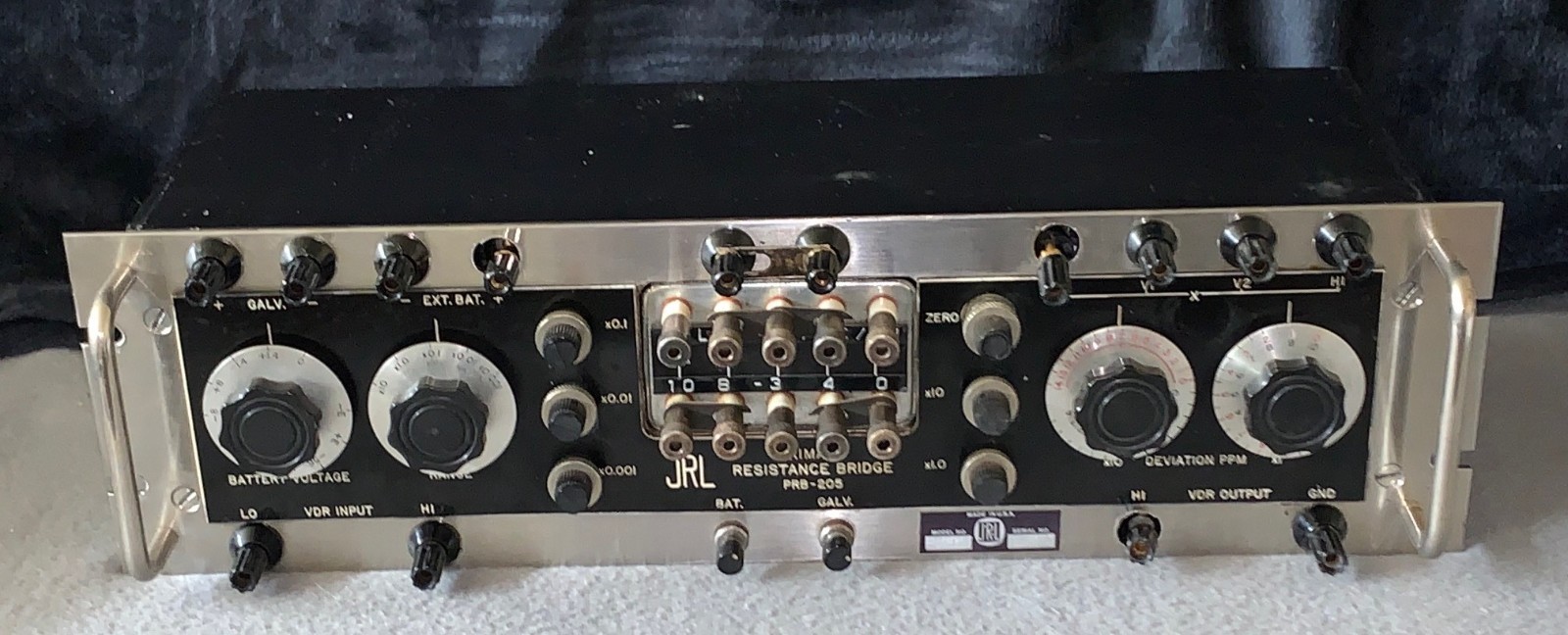 (RARE) Vintage Julie Research Labs Mfg Primary Resistance Bridge PRB-205 (AS-IS)